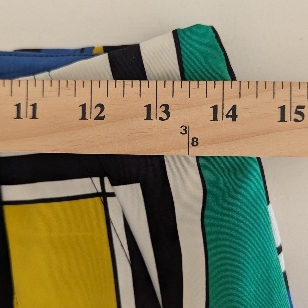 Worthington Green Blue Yellow Geometric Pencil Skirt - Picture 5 of 8